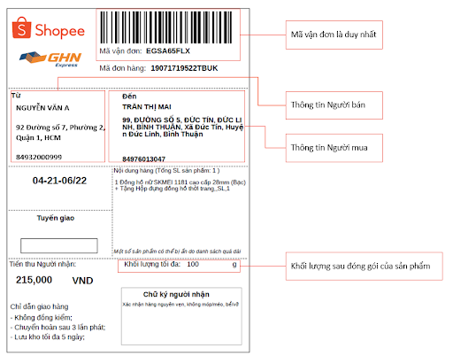 Tra cứu mã vận đơn và thông tin đơn hàng trong file PDF