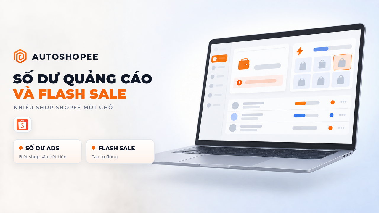 Số dư quảng cáo và Flash Sale nhiều shop Shopee: phần phần mềm bán hàng ít đụng tới